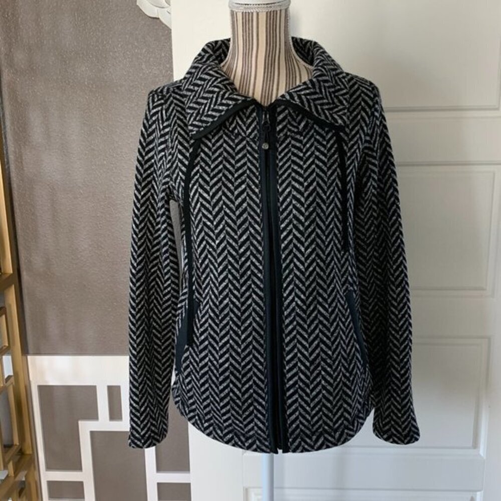Talbots Mock Neck Herringbone Jacket - image 2